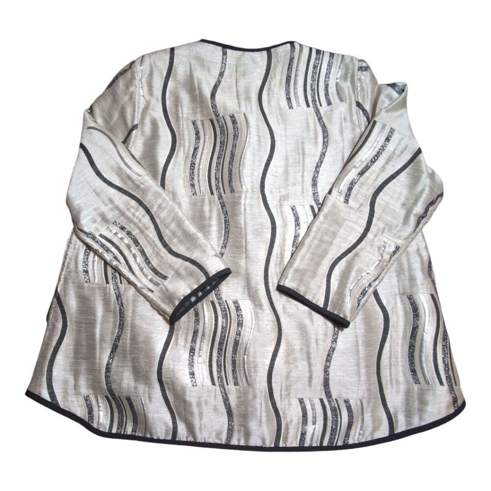 I-Reversibles Reversible Jacket Abstract Artsy Art to Wear Lagenlook Womens L/XL - Picture 3 of 12